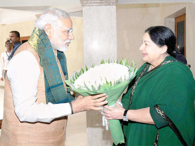 When PM Modi met Tamil Nadu CM J Jayalalithaa