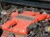 The bogus engine of a fake Ferrari car