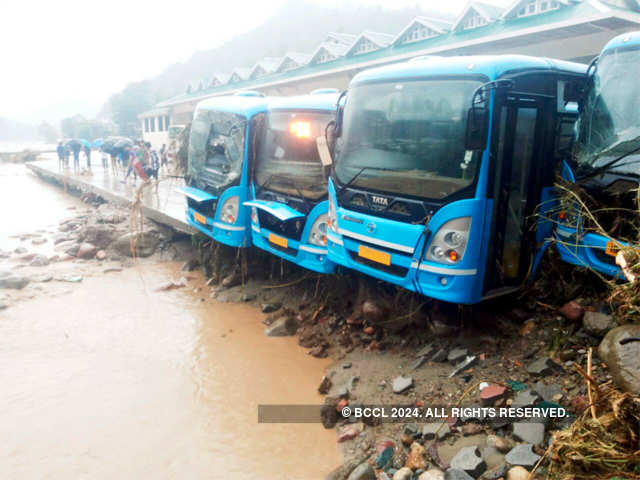 Buses damaged