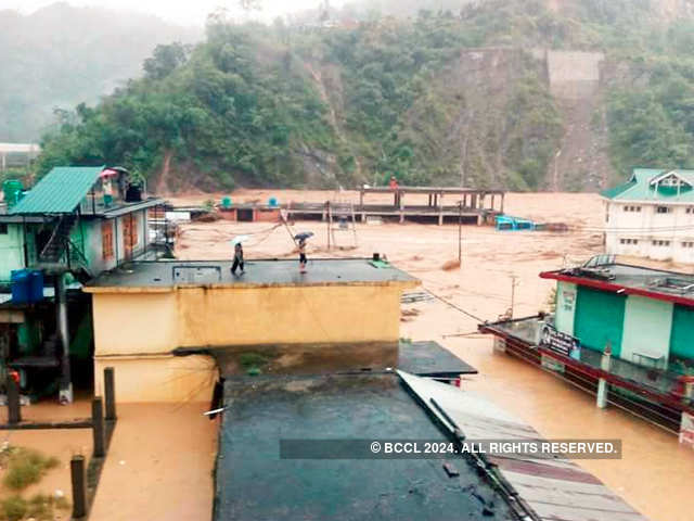 Submerged Dharampur bus station