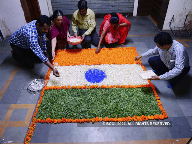 Floral tricolour in Ahmedabad