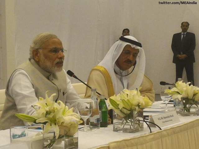 PM Narendra Modi meets business leaders at Masdar City