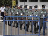 Security guards brave swine flu