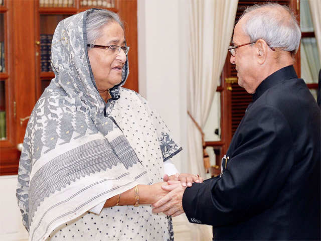 President Pranab Mukherjee meets Sheikh Hasina