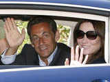 Nicolas Sarkozy and his wife Carla Bruni-Sarkozy