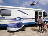 Recreational vehicle inside motor home colony