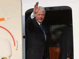 Clinton gave a final salute to North Koreans