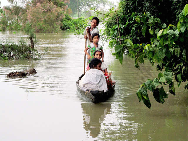 A family on a boat