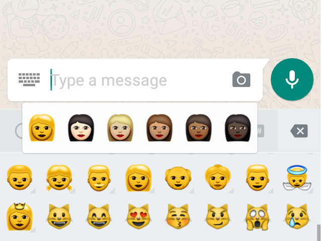 New emojis and more skin tones