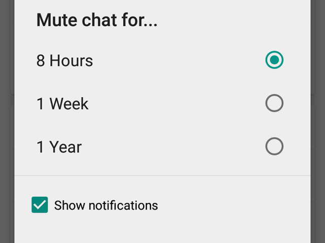 Mute individual contacts