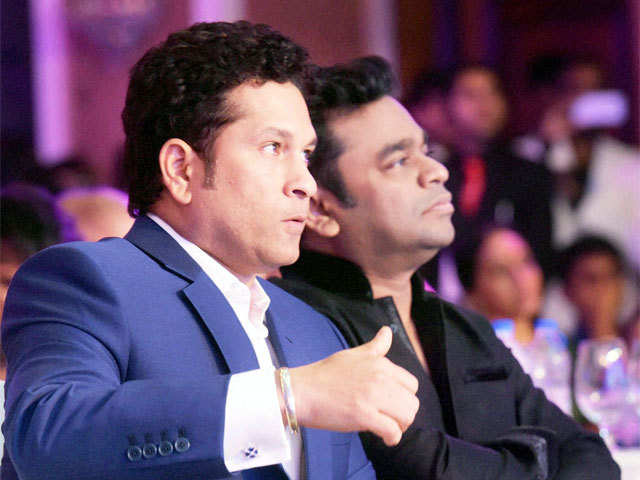 Sachin Tendulkar and music maestro AR Rahman in Mumbai