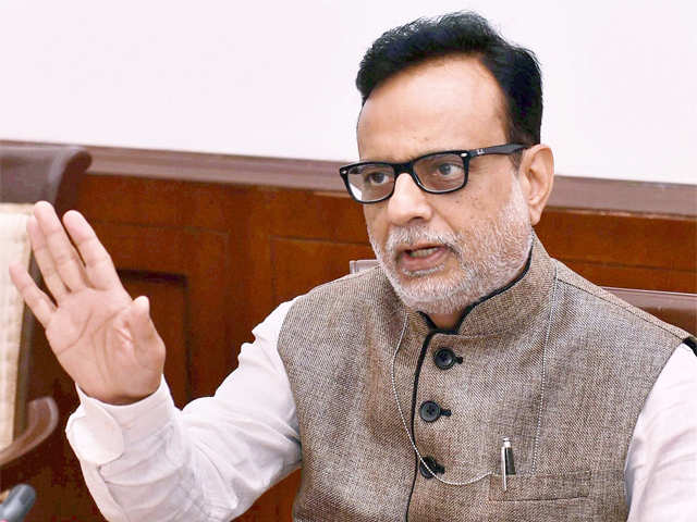 Hasmukh Adhia interacts with media