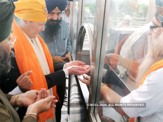 During visit to Gurudwara Bangla Sahib