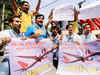 NSUI protests against Pakistan shelling, asks PM Narendra Modi to break silence