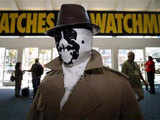 Eric Tetangco arrives dressed as Rorschach