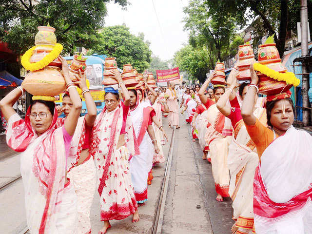 Religious procession on the occasion of Krishna Janmashtami