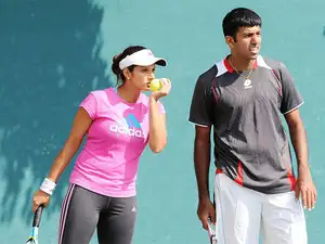 Indian tennis stars Sania Mirza and Rohan Bopanna notched up contrasting victories with their respective doubles partners to reach the round of 16 at the US Open.(Representative Image) Indian tennis stars Sania Mirza and Rohan Bopanna notched up contrasting victories with their respective doubles partners to reach the round of 16 at the US Open.(Representative Image)