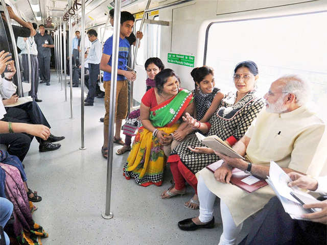 PM Modi inaugurates Delhi Metro's Badarpur-Faridabad line