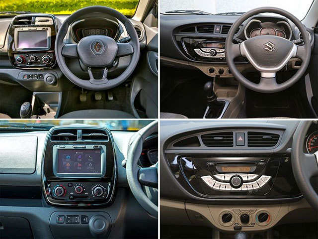 Interior Design And Features Renault Kwid Vs Maruti Suzuki