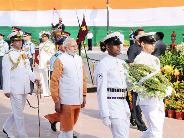 PM Modi in a procession