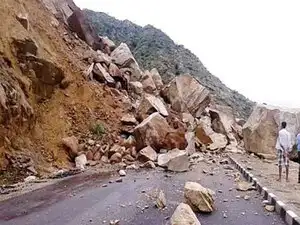 The Jammu Srinagar National Highway was today closed for vehicular traffic following massive landslides triggered by heavy rainfall which lashed the state in the past 24 hours. (Representative image) The Jammu Srinagar National Highway was today closed for vehicular traffic following massive landslides triggered by heavy rainfall which lashed the state in the past 24 hours. (Representative image)