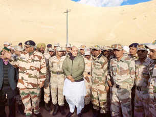 Home Minister Rajnath Singh's visit to ITBP posts in Ladakh