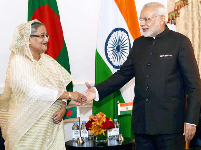 With Bangladeshi counterpart