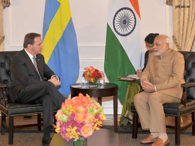 PM Modi with Stefan Lofven