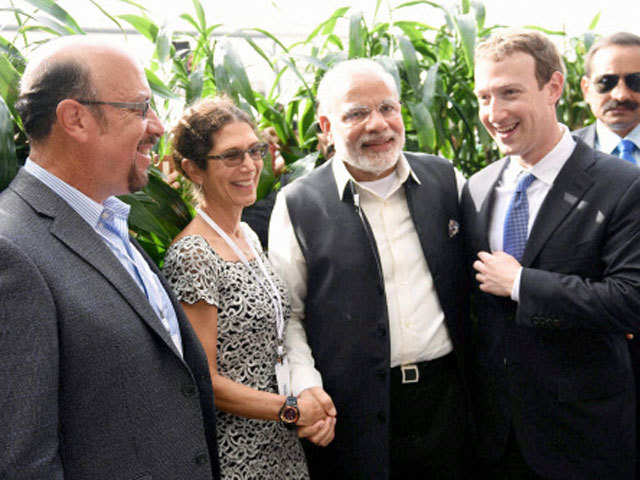 PM Modi with Zuckerberg's parents