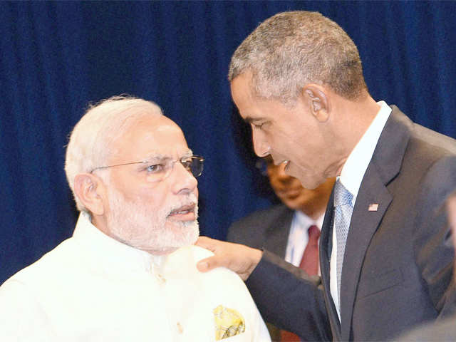 PM Modi talks with US President Barack Obama