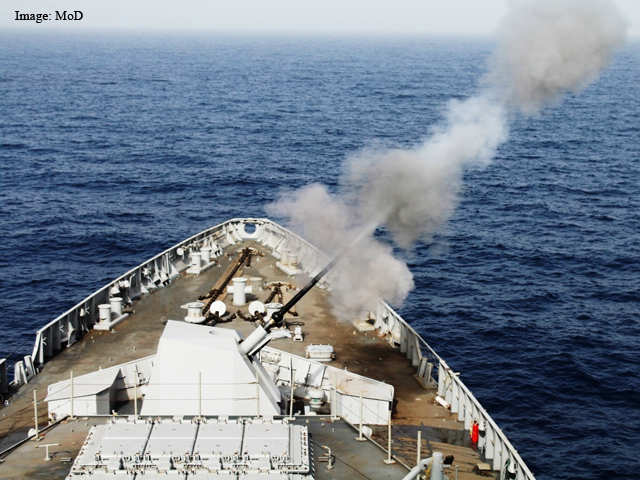 INS Kochi's trial firing of weapons