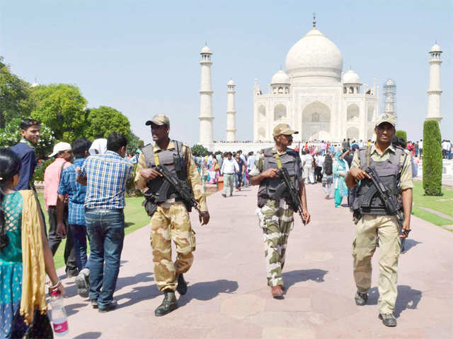 Tight security in Agra