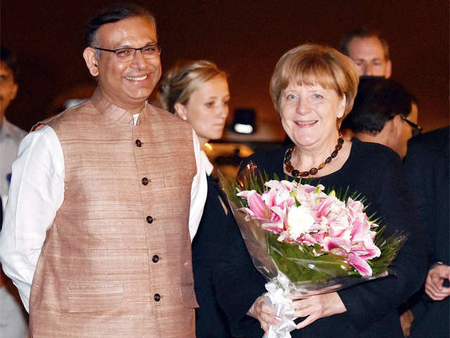 Merkel  with Jayant Sinha