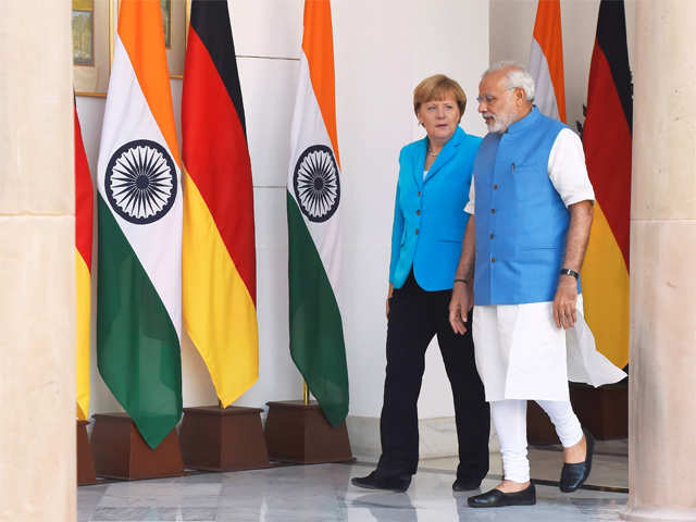 PM Modi with German Chancellor Angela Merkel