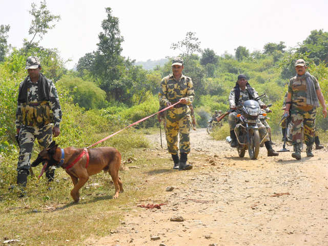 CRPF personnel search for landmines