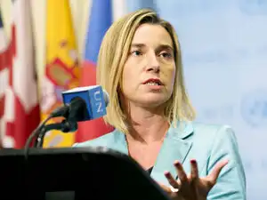 EU foreign affairs head Federica Mogherini said Monday Russian intervention in Syria was a "game-changer" and called for coordination to avoid risk. EU foreign affairs head Federica Mogherini said Monday Russian intervention in Syria was a "game-changer" and called for coordination to avoid risk.