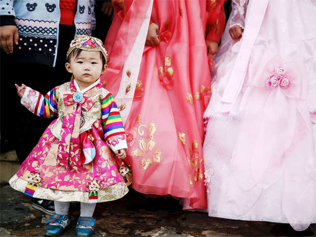 Child dressed in traditional clothes