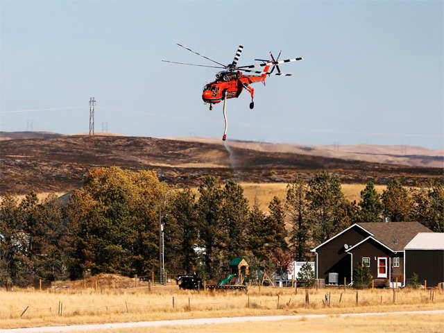 ​A helicopter fills up