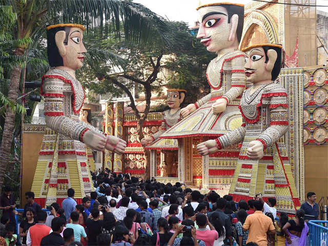 Durga puja pandal in Kolkata