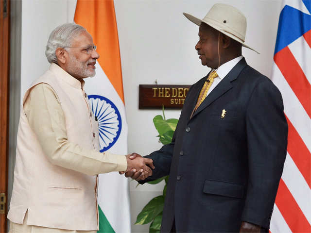 PM Modi with Uganda President