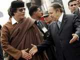 Former Algerian Prez with Gaddafi