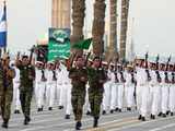 Greek navy soldiers during ceremony