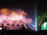 Fireworks during the ceremony