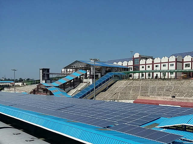 One megawatt solar power plant at Katra station