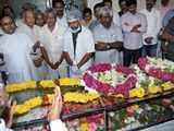 People pay respect to YSR
