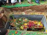 Coffin bearing deceased YSR