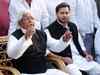 Dad by his side, debutant Tejashwi Yadav plays the right strokes