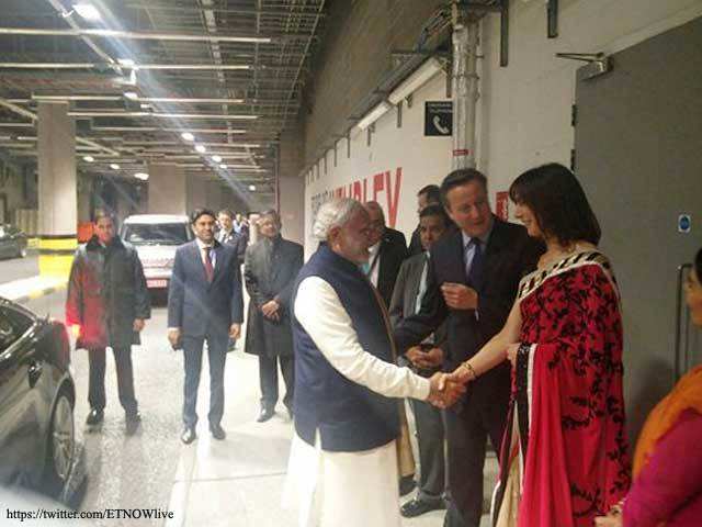 PM Narendra Modi at the Wembley Stadium
