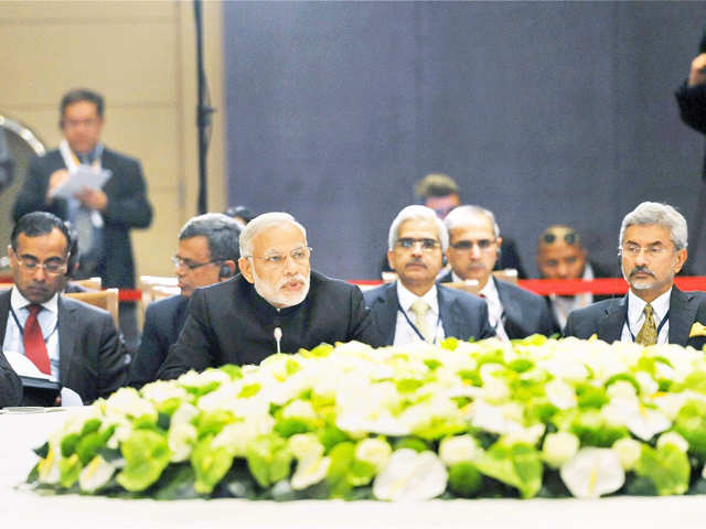 PM Modi at the BRICS meeting