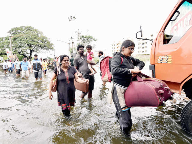 People shift from an inundated locality